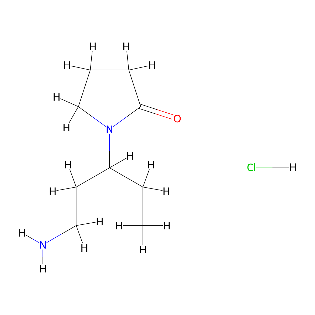 1-(1-Aminopentan-3-yl)pyrrolidin-2-one hydrochloride molecular structure, CAS 1240529-18-3