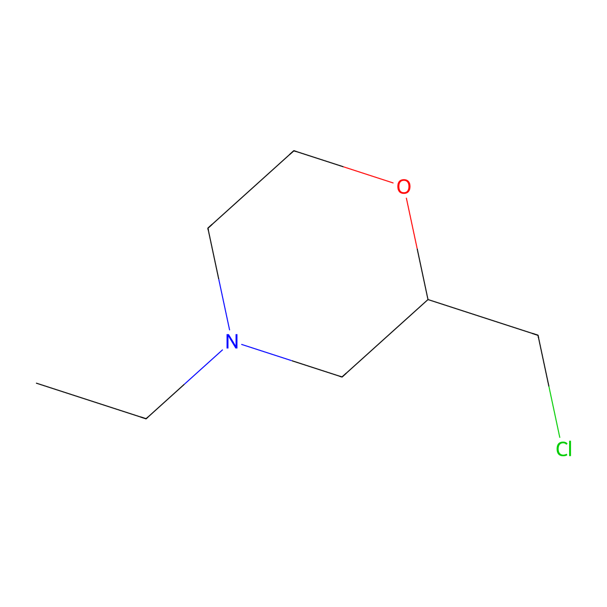 2-(Chloromethyl)-4-ethylmorpholine molecular structure, CAS 1240529-25-2