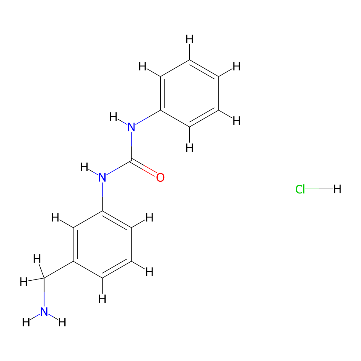3-(3-(Aminomethyl)phenyl)-1-phenylurea hydrochloride molecular structure, CAS 1240529-29-6