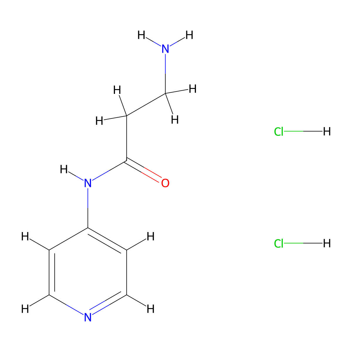 3-amino-N-(pyridin-4-yl)propanamide dihydrochloride molecular structure, CAS 1240529-34-3
