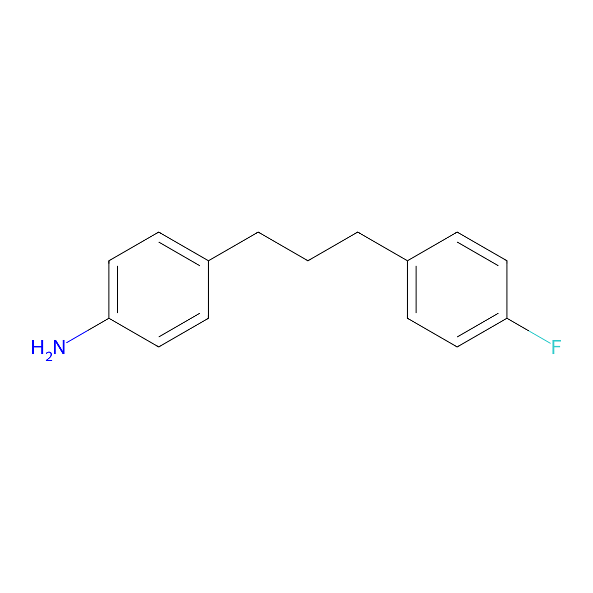 4-[3-(4-Fluorophenyl)propyl]aniline molecular structure, CAS 1240529-41-2