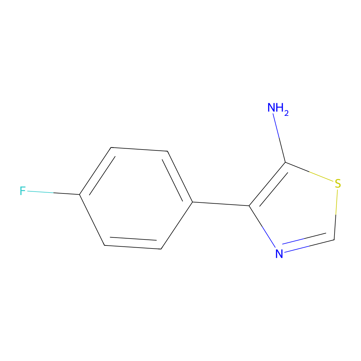 4-(4-Fluorophenyl)-1,3-thiazol-5-amine molecular structure, CAS 1240529-46-7