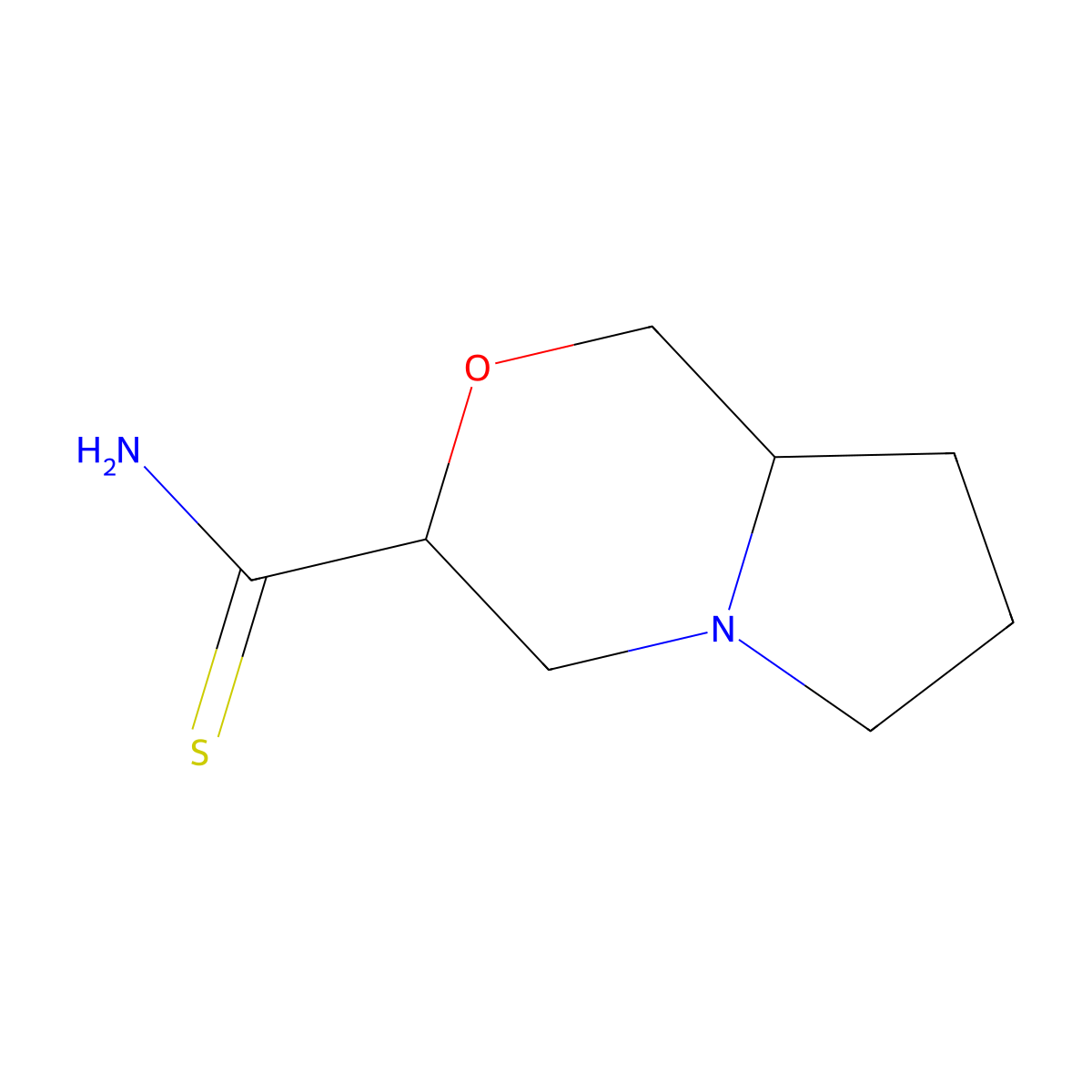 hexahydro-1H-pyrrolo[2,1-c]morpholine-3-carbothioamide molecular structure, CAS 1240529-47-8