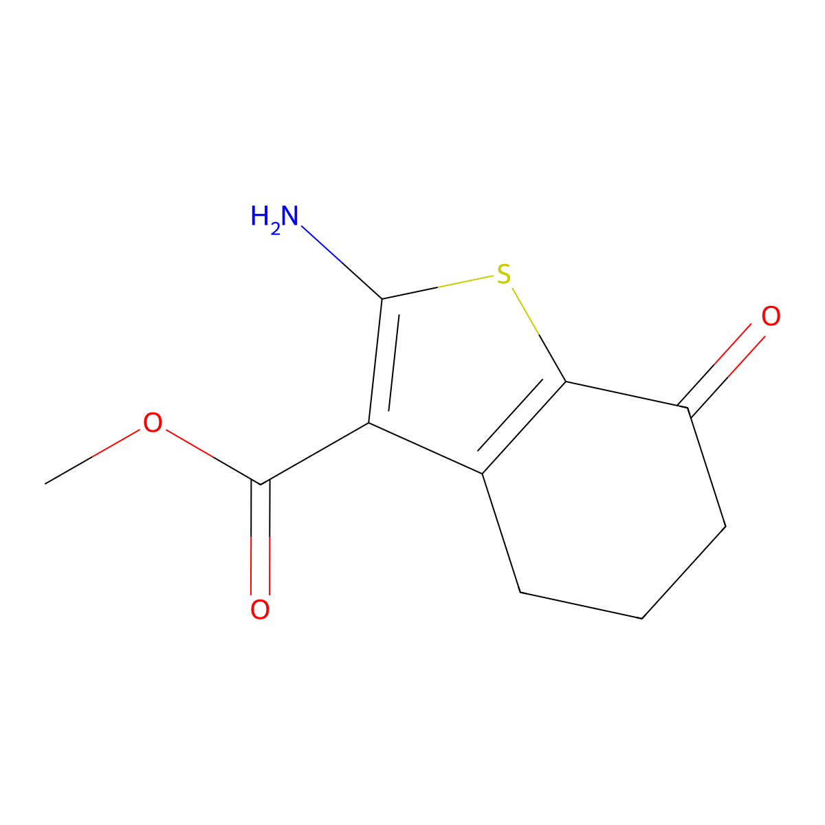Methyl 2-amino-7-oxo-4,5,6,7-tetrahydrobenzo[b]thiophene-3-carboxylate molecular structure, CAS 124053-98-1