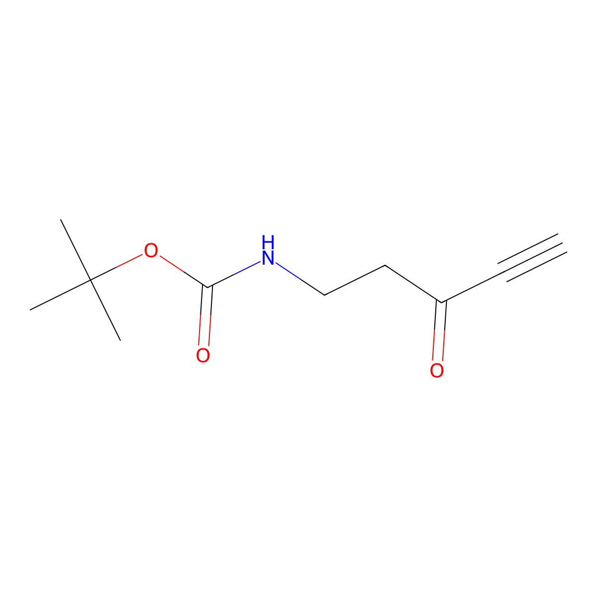 tert-butyl N-(3-oxopent-4-yn-1-yl)carbamate molecular structure, CAS 1240530-48-6