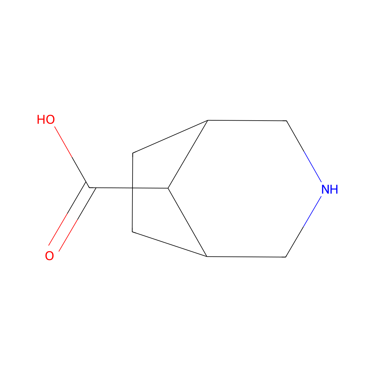 3-Azabicyclo[3.2.1]octane-8-carboxylic acid molecular structure, CAS 1240562-11-1