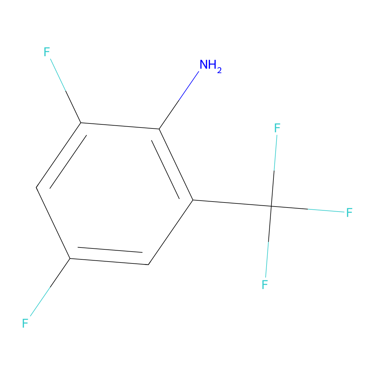 2,4-Difluoro-6-(trifluoromethyl)aniline molecular structure, CAS 1240562-12-2