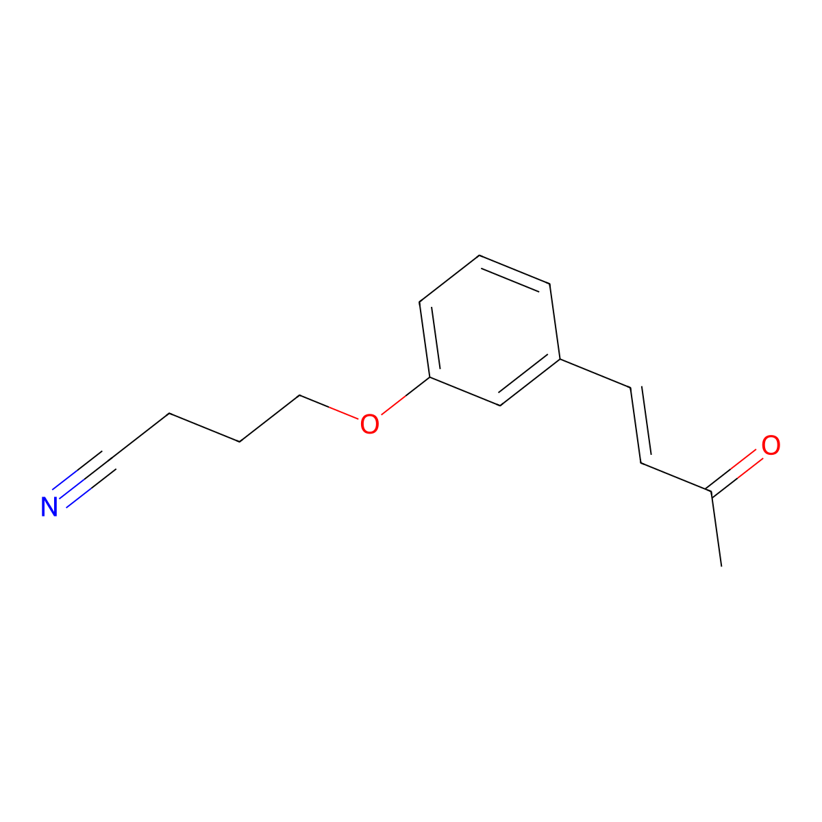 4-[3-(3-Oxobut-1-en-1-yl)phenoxy]butanenitrile molecular structure, CAS 1240562-50-8