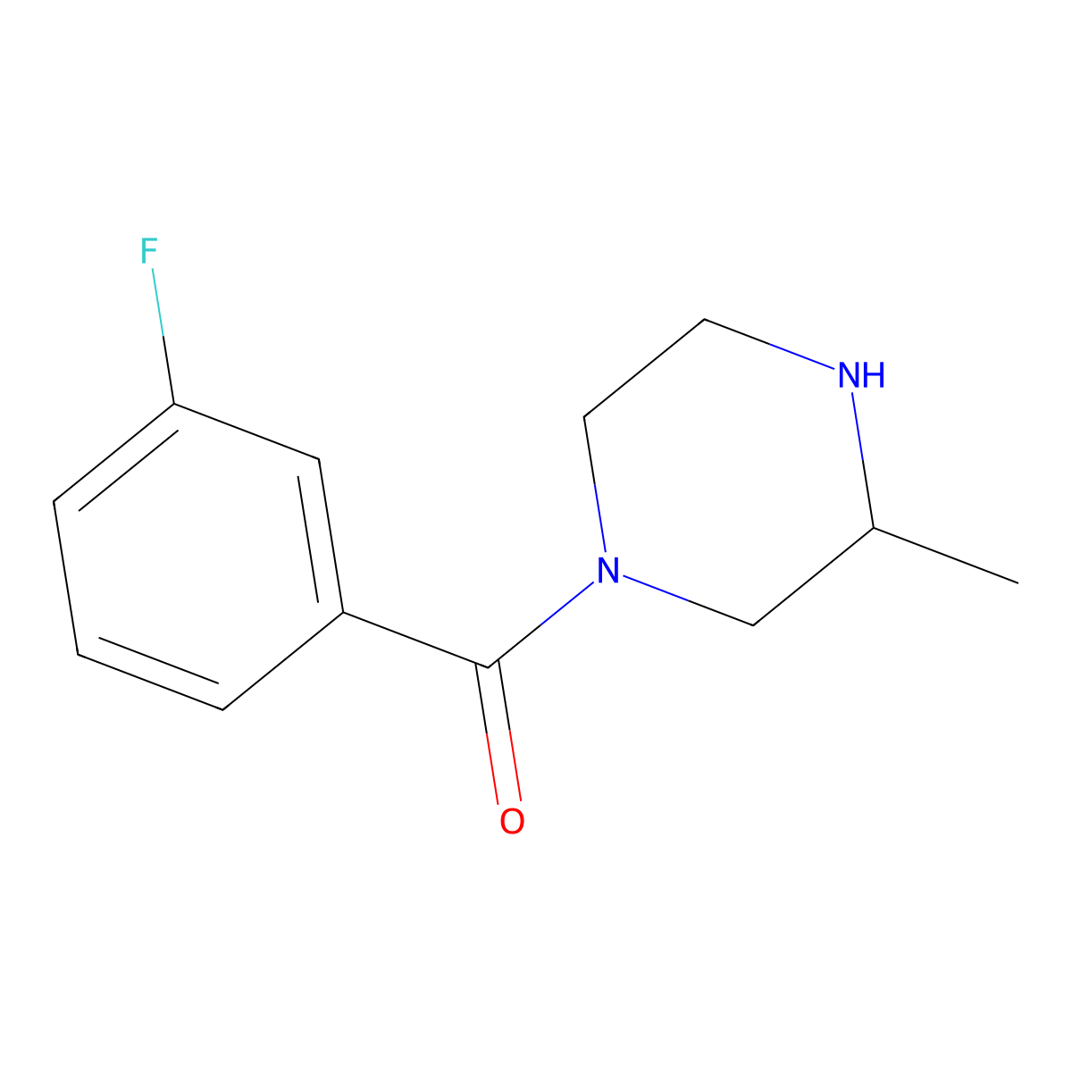 1-(3-Fluorobenzoyl)-3-methylpiperazine molecular structure, CAS 1240564-46-8