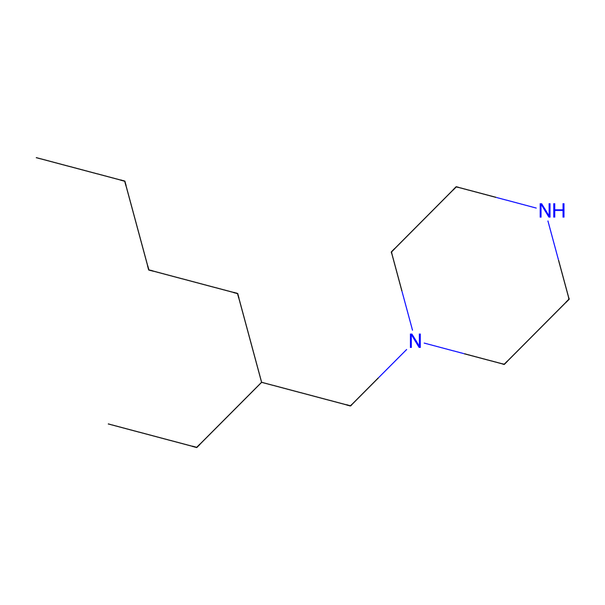 1-(2-Ethylhexyl)piperazine molecular structure, CAS 1240564-47-9