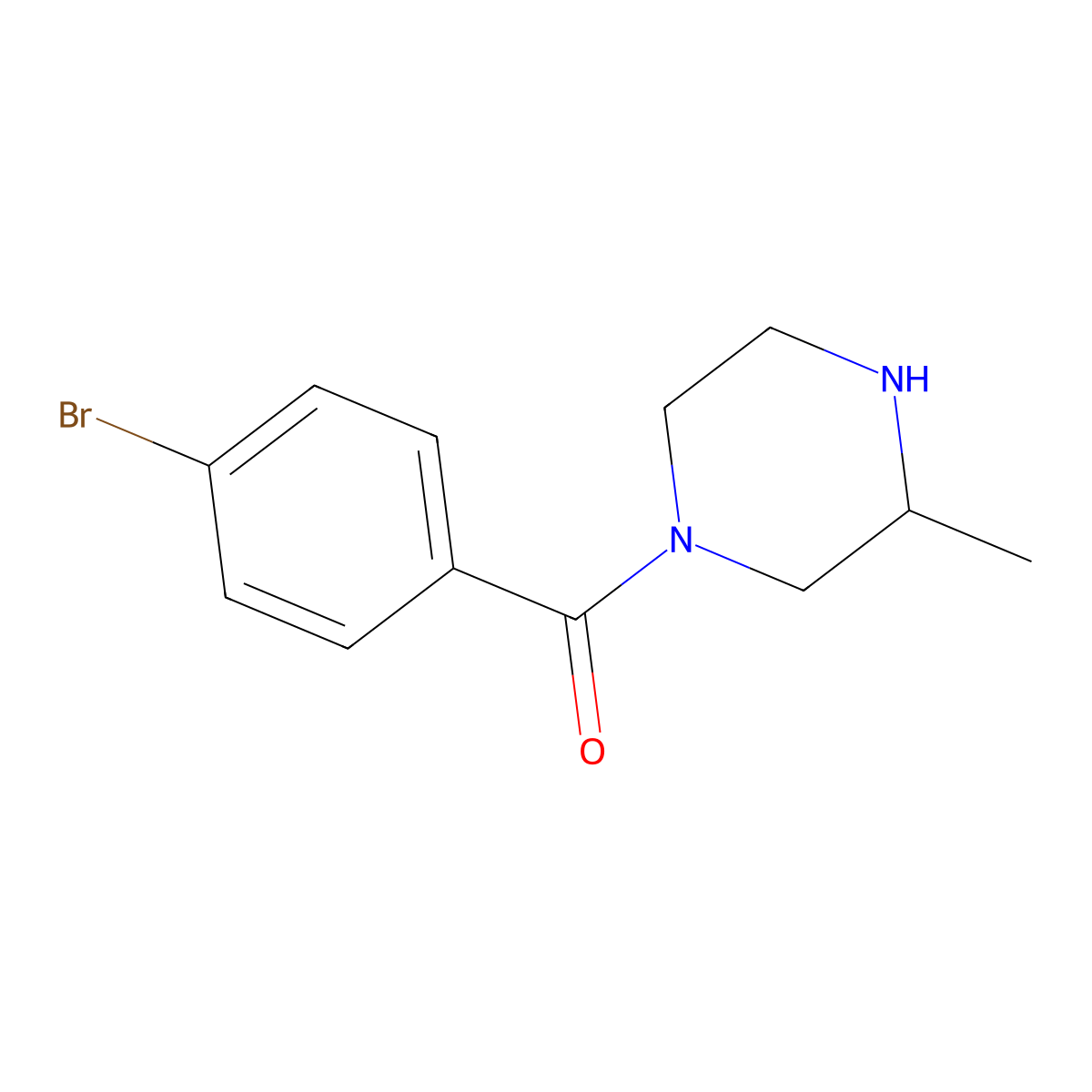 1-(4-Bromobenzoyl)-3-methylpiperazine molecular structure, CAS 1240564-56-0