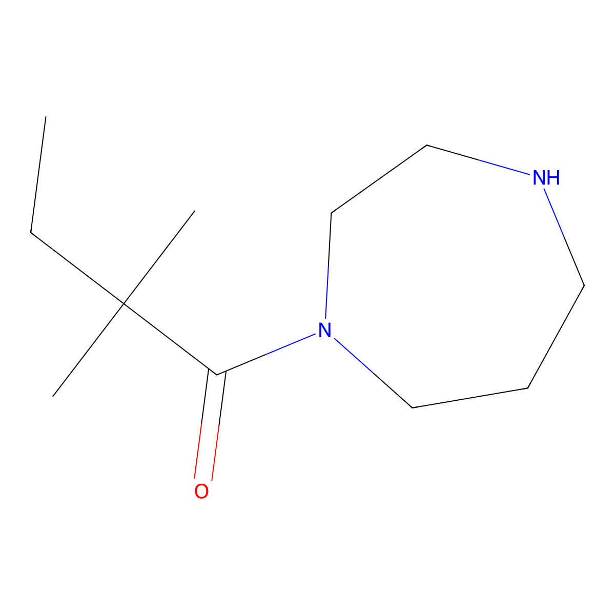 1-(1,4-Diazepan-1-yl)-2,2-dimethylbutan-1-one molecular structure, CAS 1240564-63-9