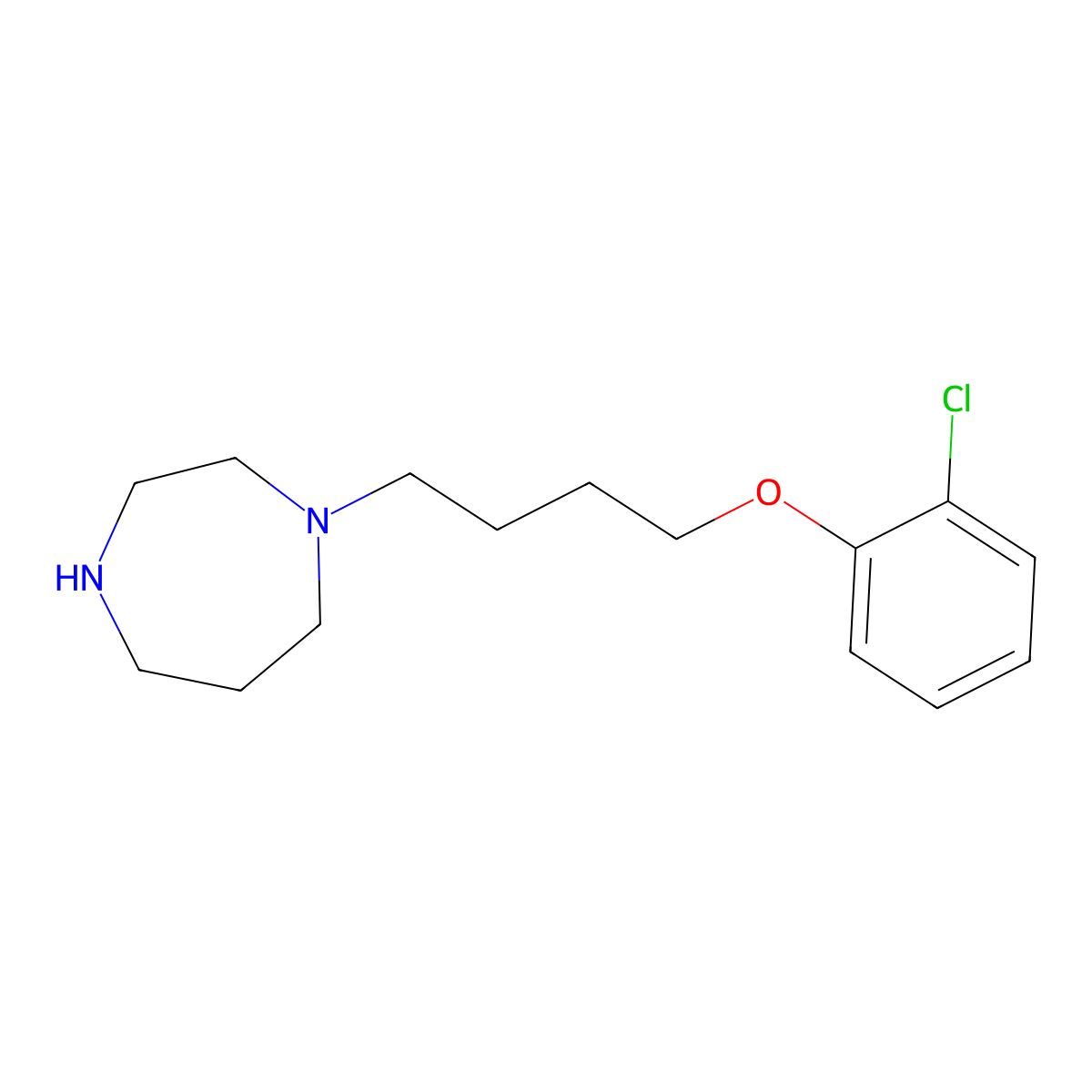 1-[4-(2-Chlorophenoxy)butyl]-1,4-diazepane molecular structure, CAS 1240564-66-2