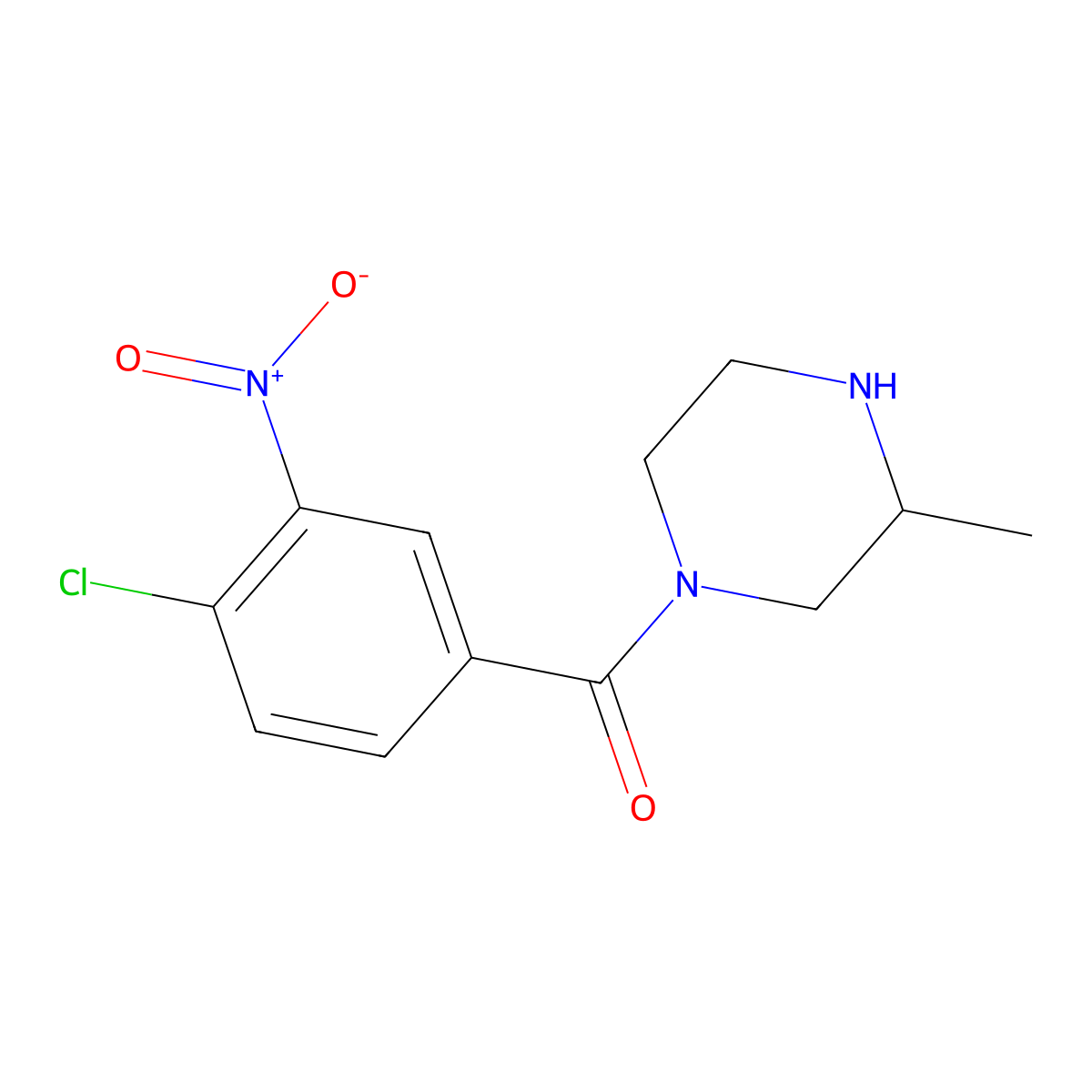 1-(4-Chloro-3-nitrobenzoyl)-3-methylpiperazine molecular structure, CAS 1240564-68-4