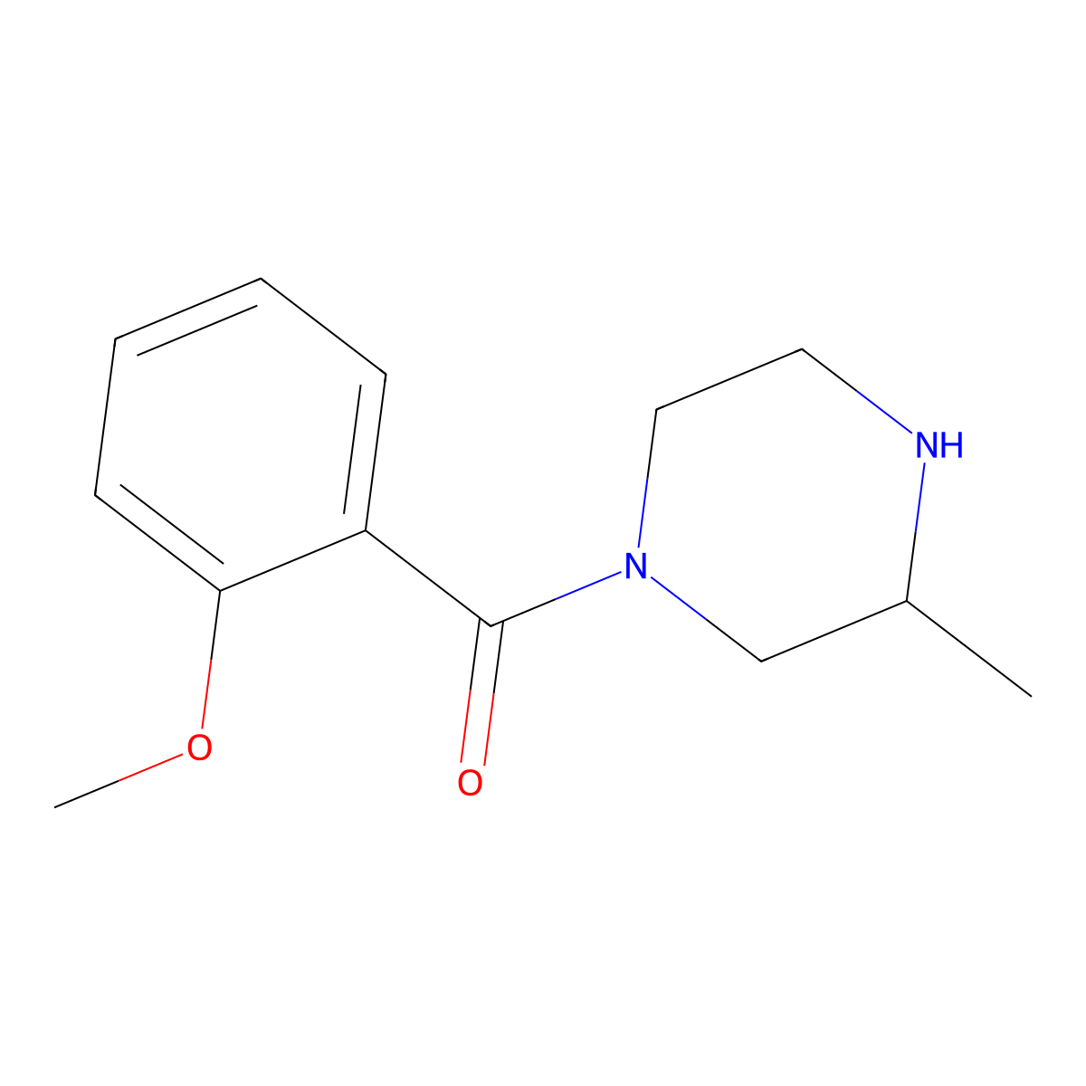 1-(2-Methoxybenzoyl)-3-methylpiperazine molecular structure, CAS 1240564-86-6
