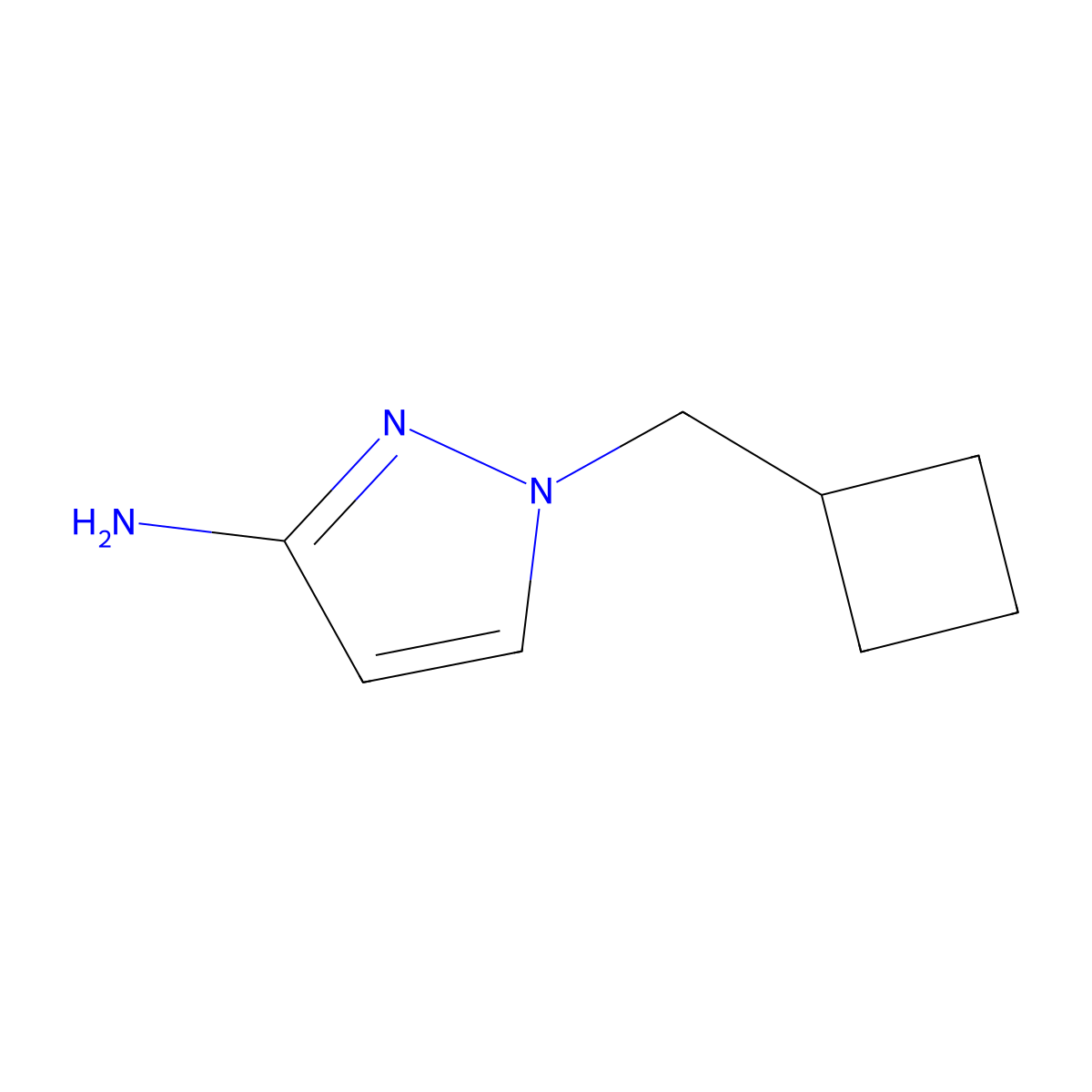 1-(Cyclobutylmethyl)-1H-pyrazol-3-amine molecular structure, CAS 1240565-03-0