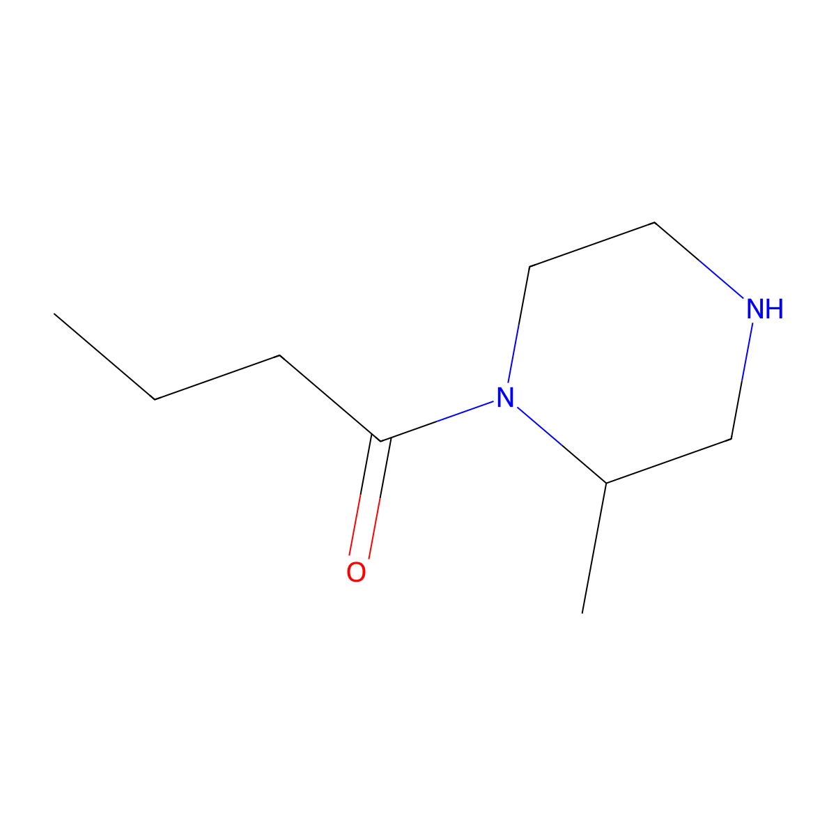 1-(2-Methylpiperazin-1-yl)butan-1-one molecular structure, CAS 1240565-19-8
