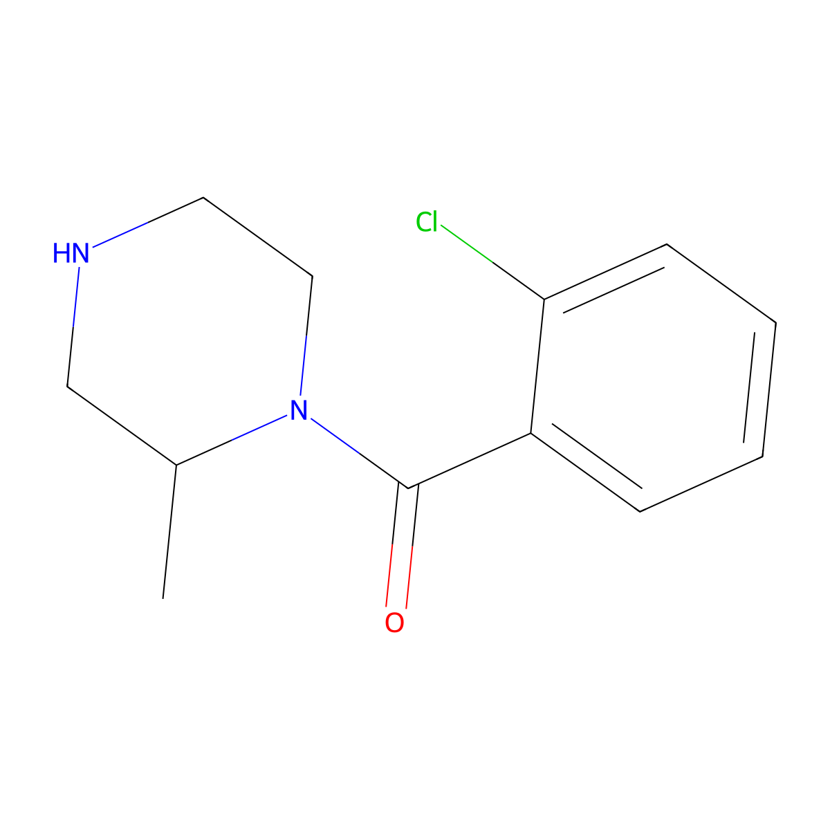 1-(2-Chlorobenzoyl)-2-methylpiperazine molecular structure, CAS 1240565-27-8