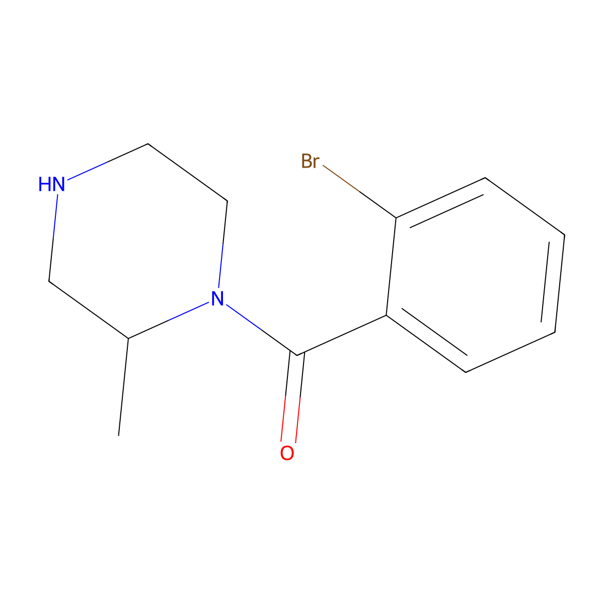 1-(2-Bromobenzoyl)-2-methylpiperazine molecular structure, CAS 1240565-31-4