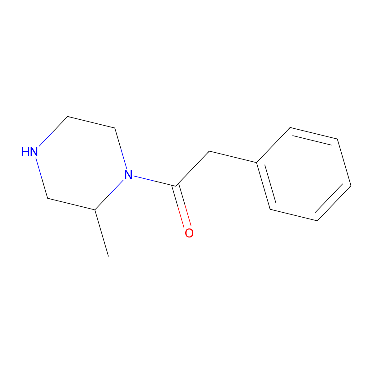 1-(2-Methylpiperazin-1-yl)-2-phenylethan-1-one molecular structure, CAS 1240565-46-1