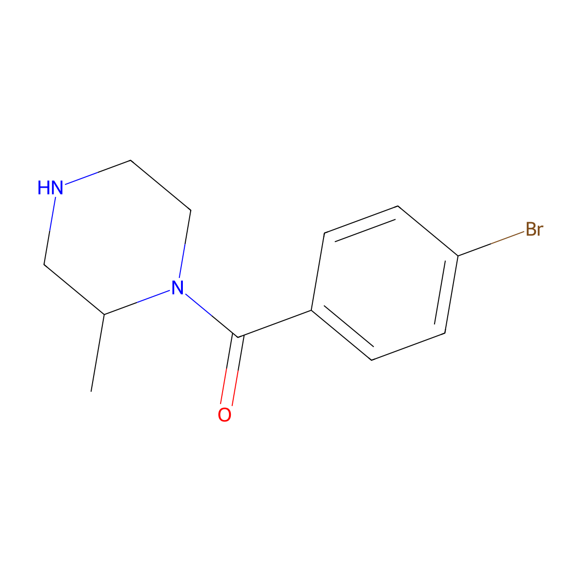 1-(4-Bromobenzoyl)-2-methylpiperazine molecular structure, CAS 1240565-51-8