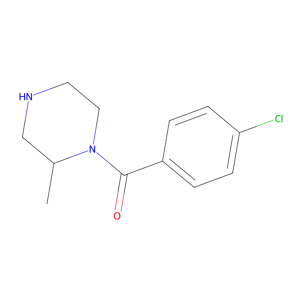 1-(4-Chlorobenzoyl)-2-methylpiperazine molecular structure, CAS 1240565-53-0