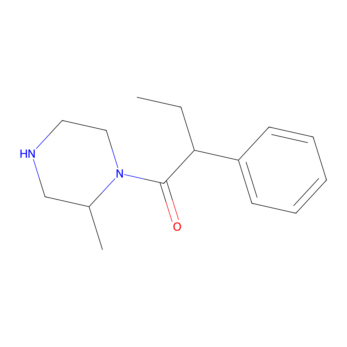 1-(2-Methylpiperazin-1-yl)-2-phenylbutan-1-one molecular structure, CAS 1240565-54-1