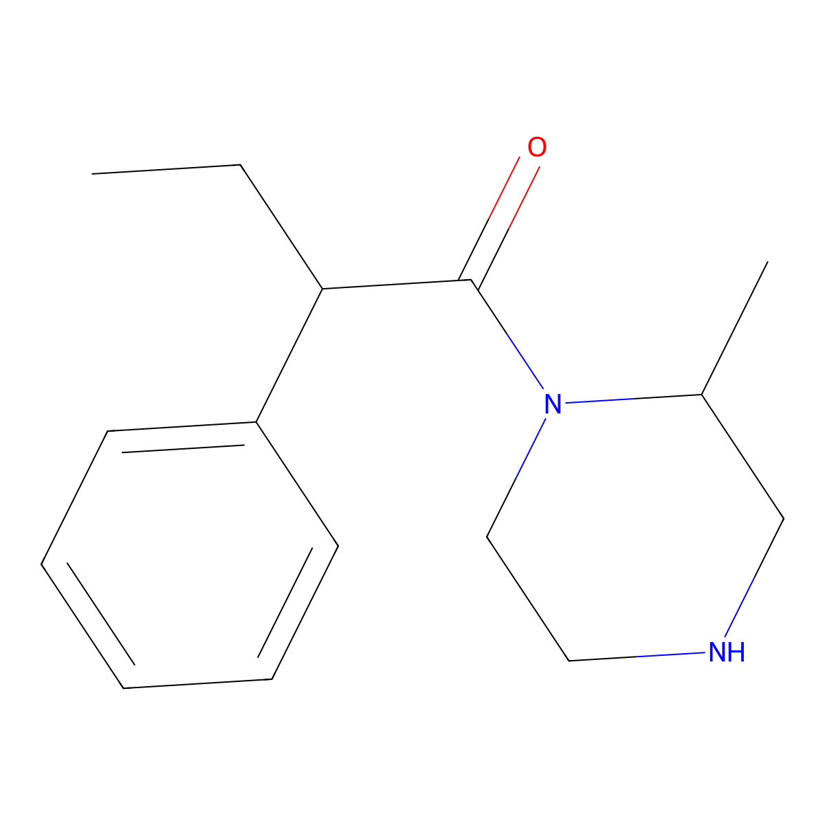 1-(2-Methylpiperazin-1-yl)-2-phenylbutan-1-one molecular structure, CAS 1240565-54-1
