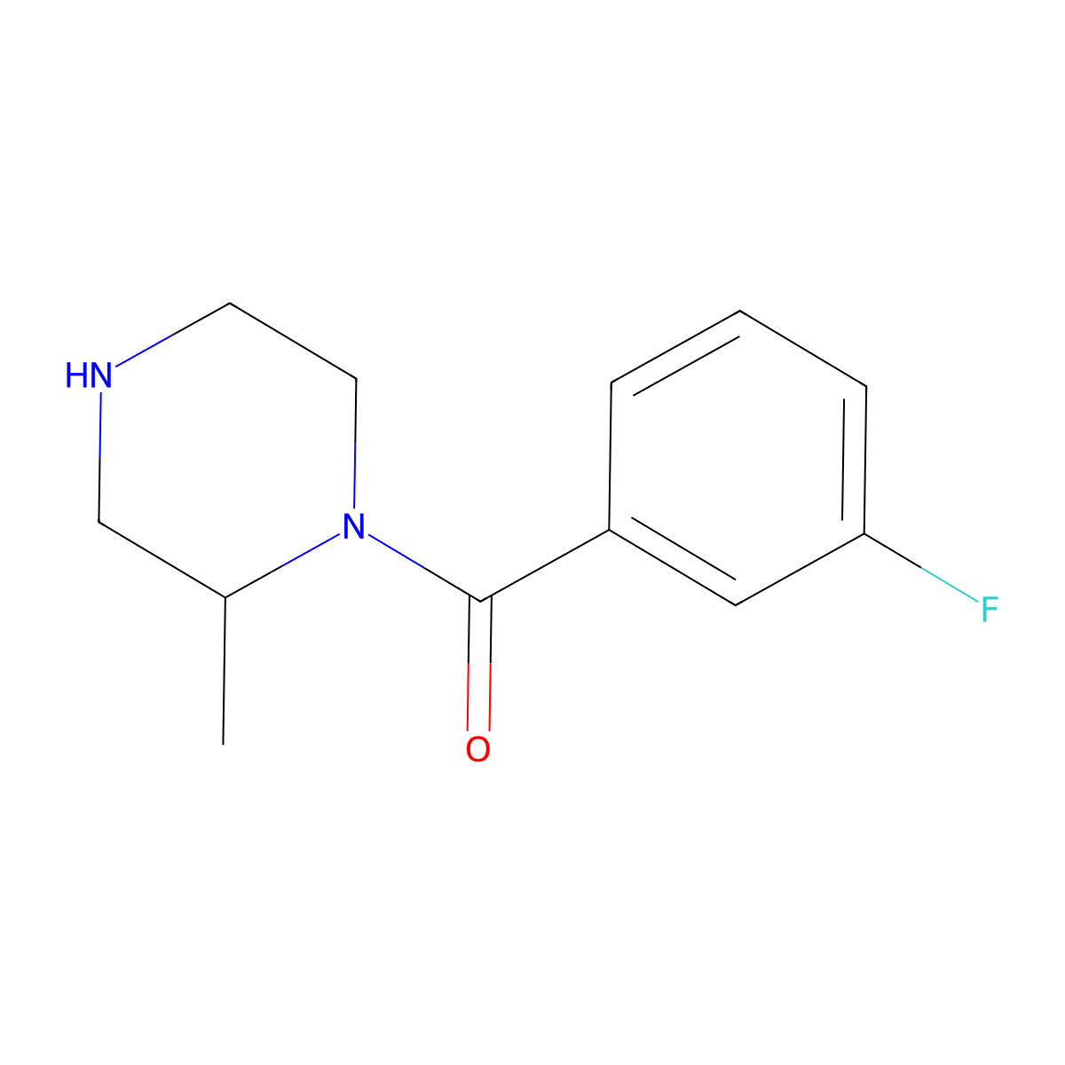 1-(3-Fluorobenzoyl)-2-methylpiperazine molecular structure, CAS 1240565-62-1