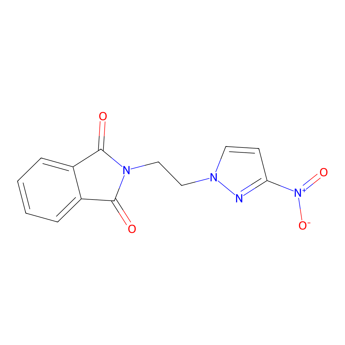 2-(2-(3-Nitro-1H-pyrazol-1-yl)ethyl)isoindoline-1,3-dione molecular structure, CAS 1240565-65-4
