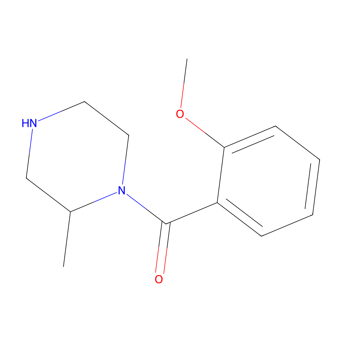 1-(2-Methoxybenzoyl)-2-methylpiperazine molecular structure, CAS 1240565-85-8