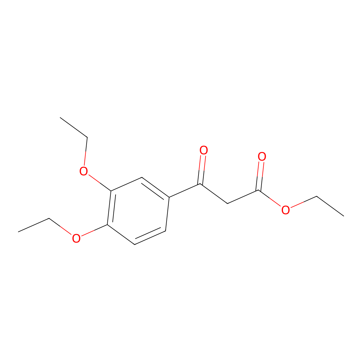 Ethyl 3-(3,4-diethoxyphenyl)-3-oxopropanoate molecular structure, CAS 1240566-11-3