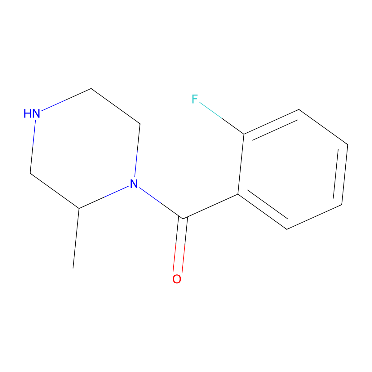 1-(2-Fluorobenzoyl)-2-methylpiperazine molecular structure, CAS 1240566-24-8