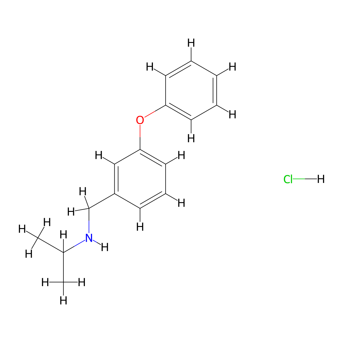 [(3-Phenoxyphenyl)methyl](propan-2-yl)amine hydrochloride molecular structure, CAS 1240566-33-9