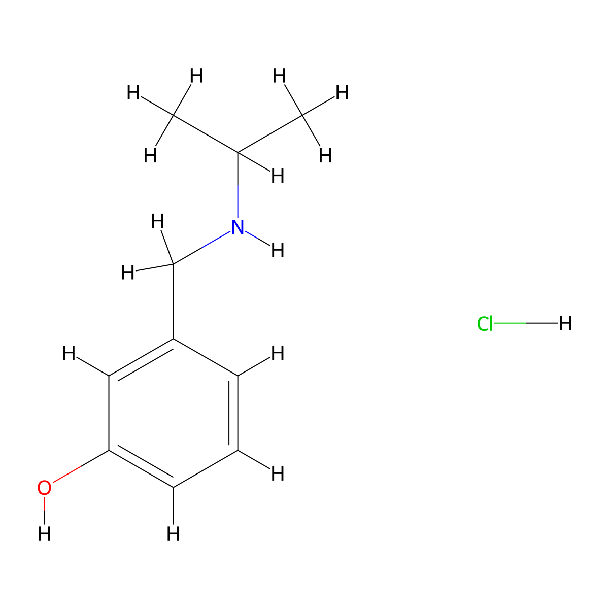 3-{[(Propan-2-yl)amino]methyl}phenol hydrochloride molecular structure, CAS 1240566-35-1