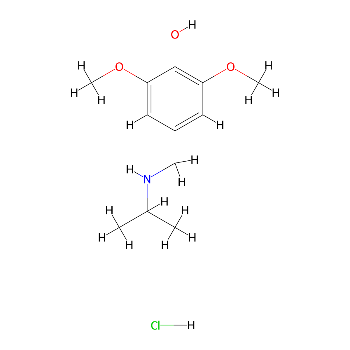 2,6-Dimethoxy-4-{[(propan-2-yl)amino]methyl}phenol hydrochloride molecular structure, CAS 1240566-45-3