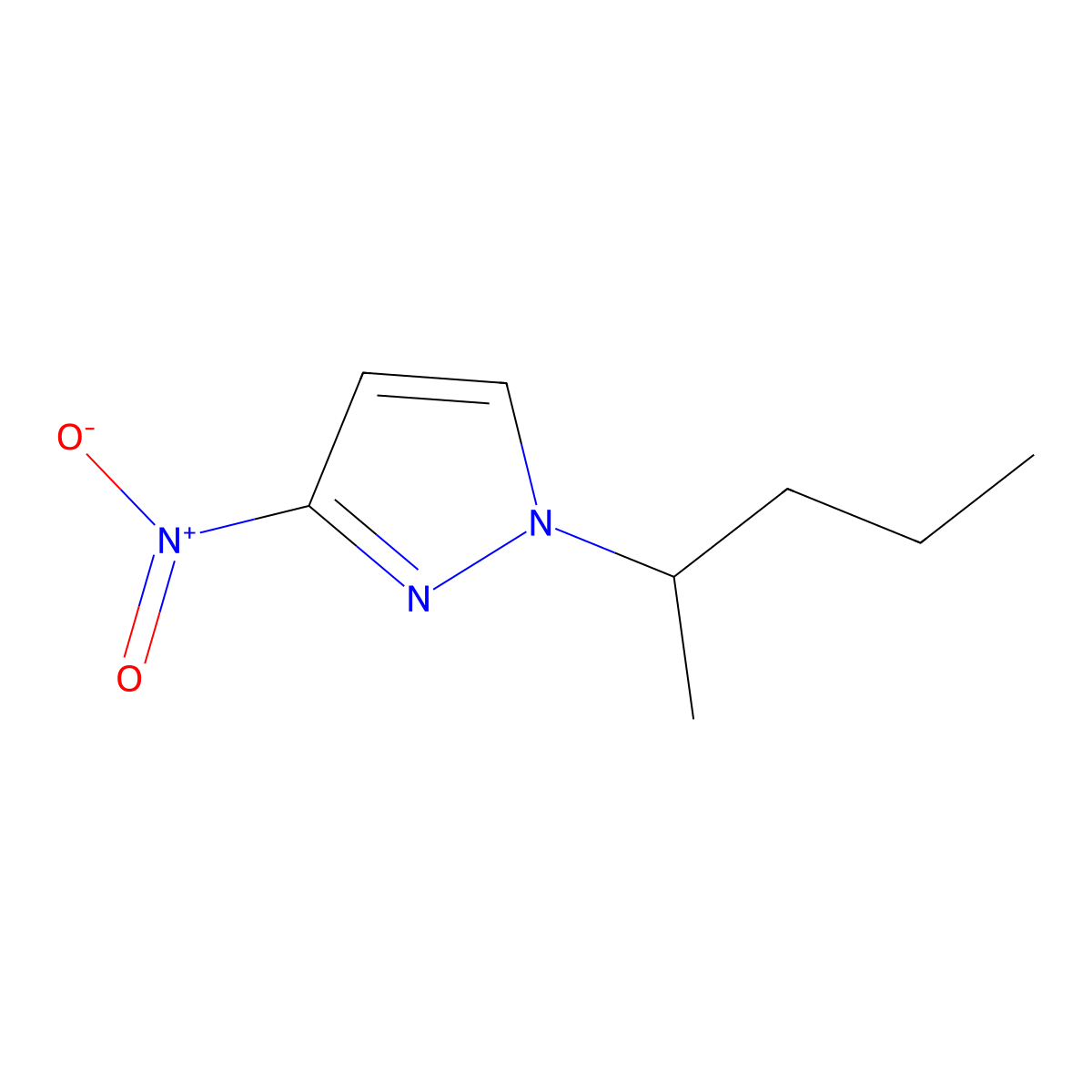 3-Nitro-1-(pentan-2-yl)-1H-pyrazole molecular structure, CAS 1240566-46-4