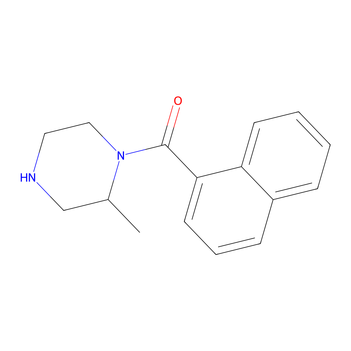 2-Methyl-1-(naphthalene-1-carbonyl)piperazine molecular structure, CAS 1240566-47-5