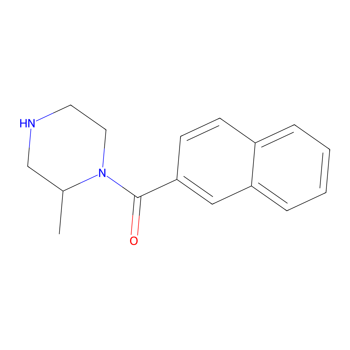 2-Methyl-1-(naphthalene-2-carbonyl)piperazine molecular structure, CAS 1240566-58-8
