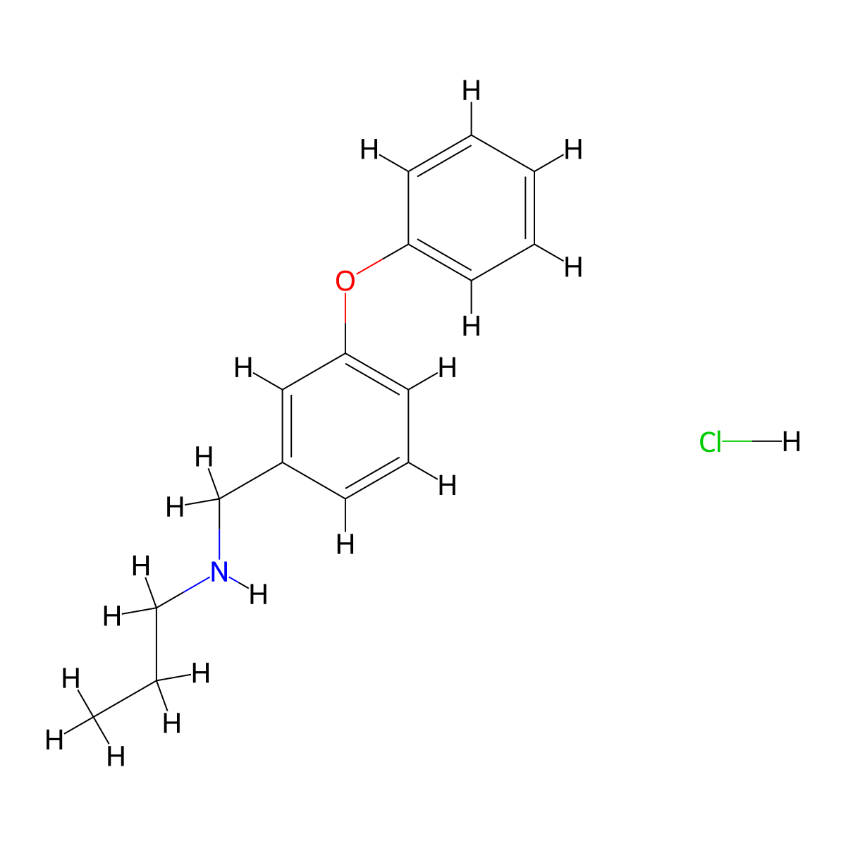 [(3-Phenoxyphenyl)methyl](propyl)amine hydrochloride molecular structure, CAS 1240566-59-9