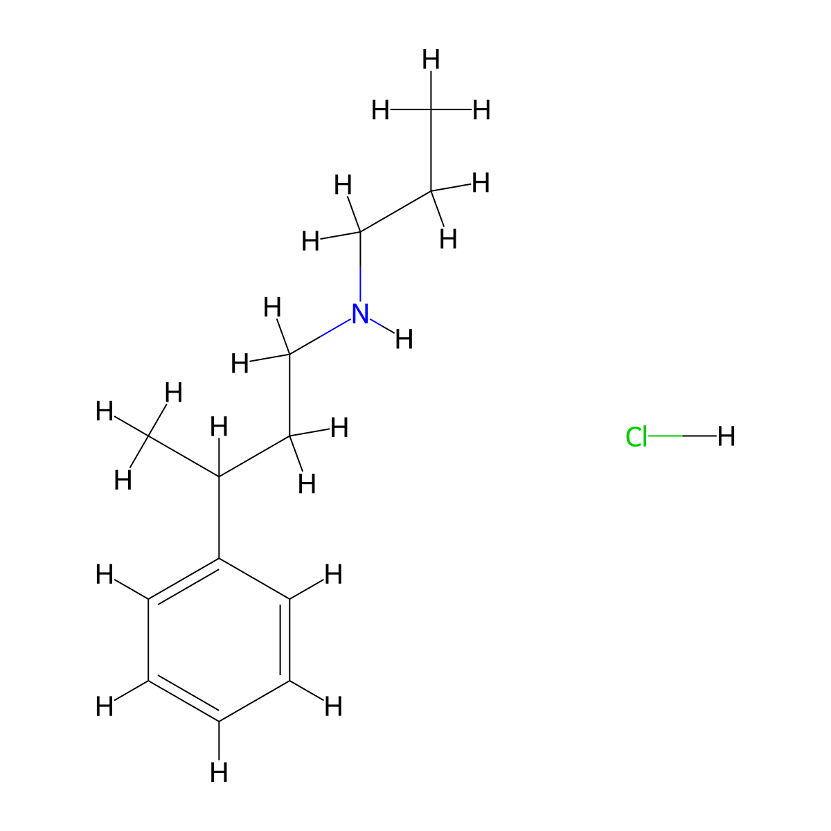 (3-Phenylbutyl)(propyl)amine hydrochloride molecular structure, CAS 1240566-60-2