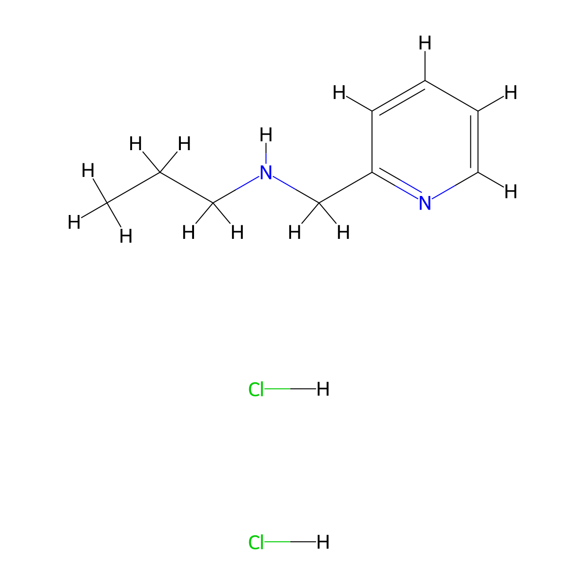Propyl(pyridin-2-ylmethyl)amine dihydrochloride molecular structure, CAS 1240566-74-8