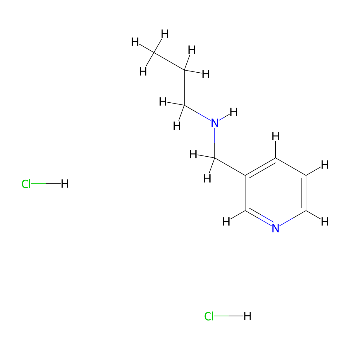 Propyl(pyridin-3-ylmethyl)amine dihydrochloride molecular structure, CAS 1240566-83-9