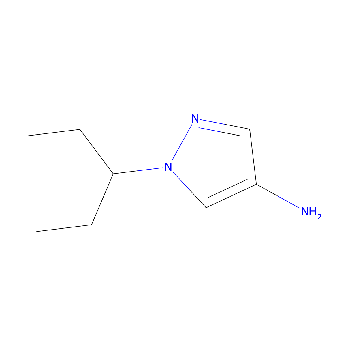 1-(Pentan-3-yl)-1H-pyrazol-4-amine molecular structure, CAS 1240566-95-3