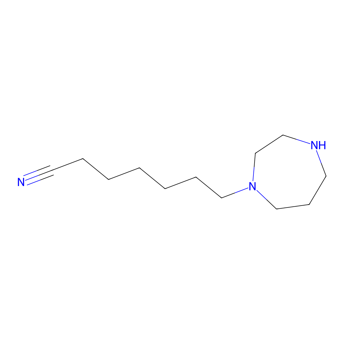 7-(1,4-Diazepan-1-yl)heptanenitrile molecular structure, CAS 1240566-96-4