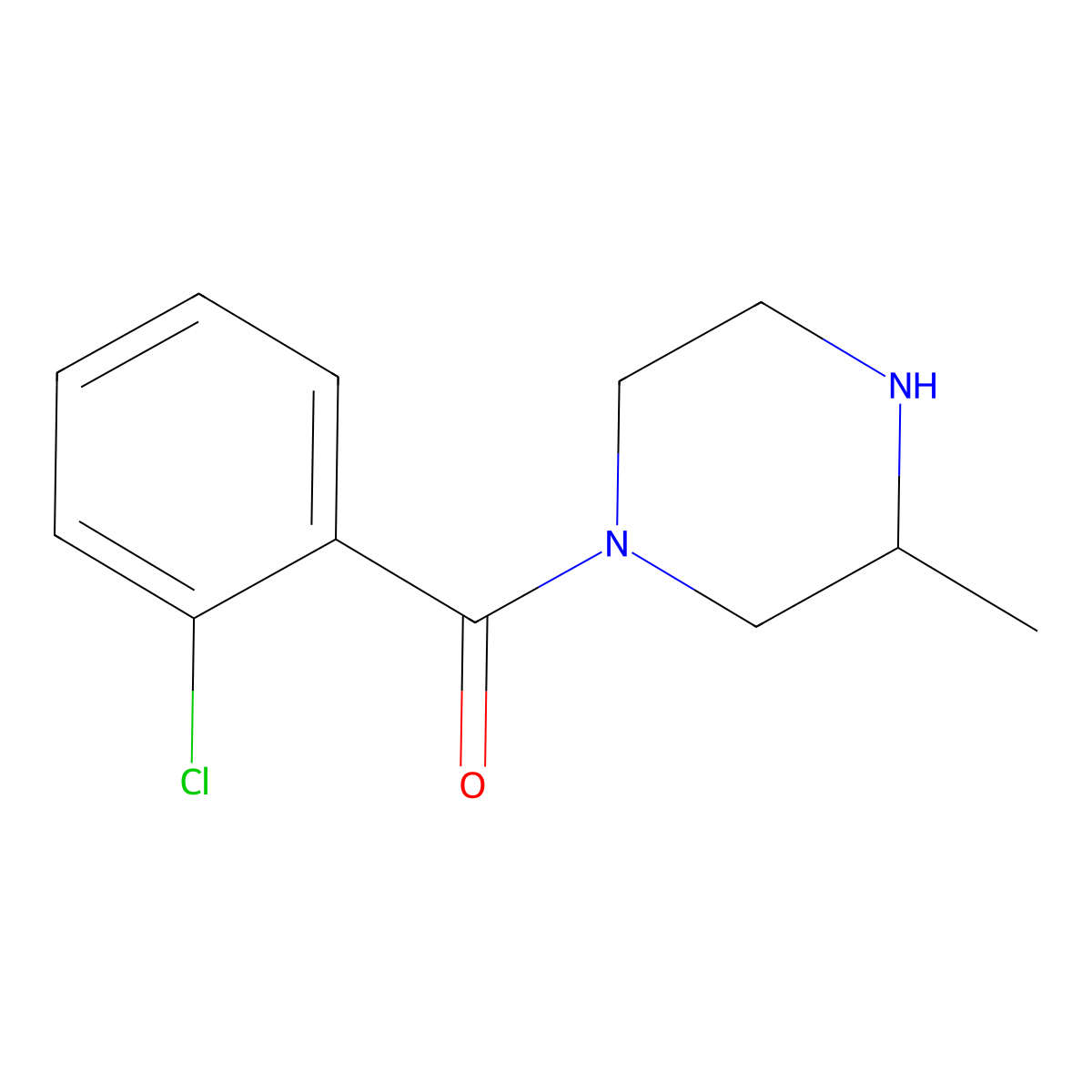 1-(2-Chlorobenzoyl)-3-methylpiperazine molecular structure, CAS 1240567-14-9