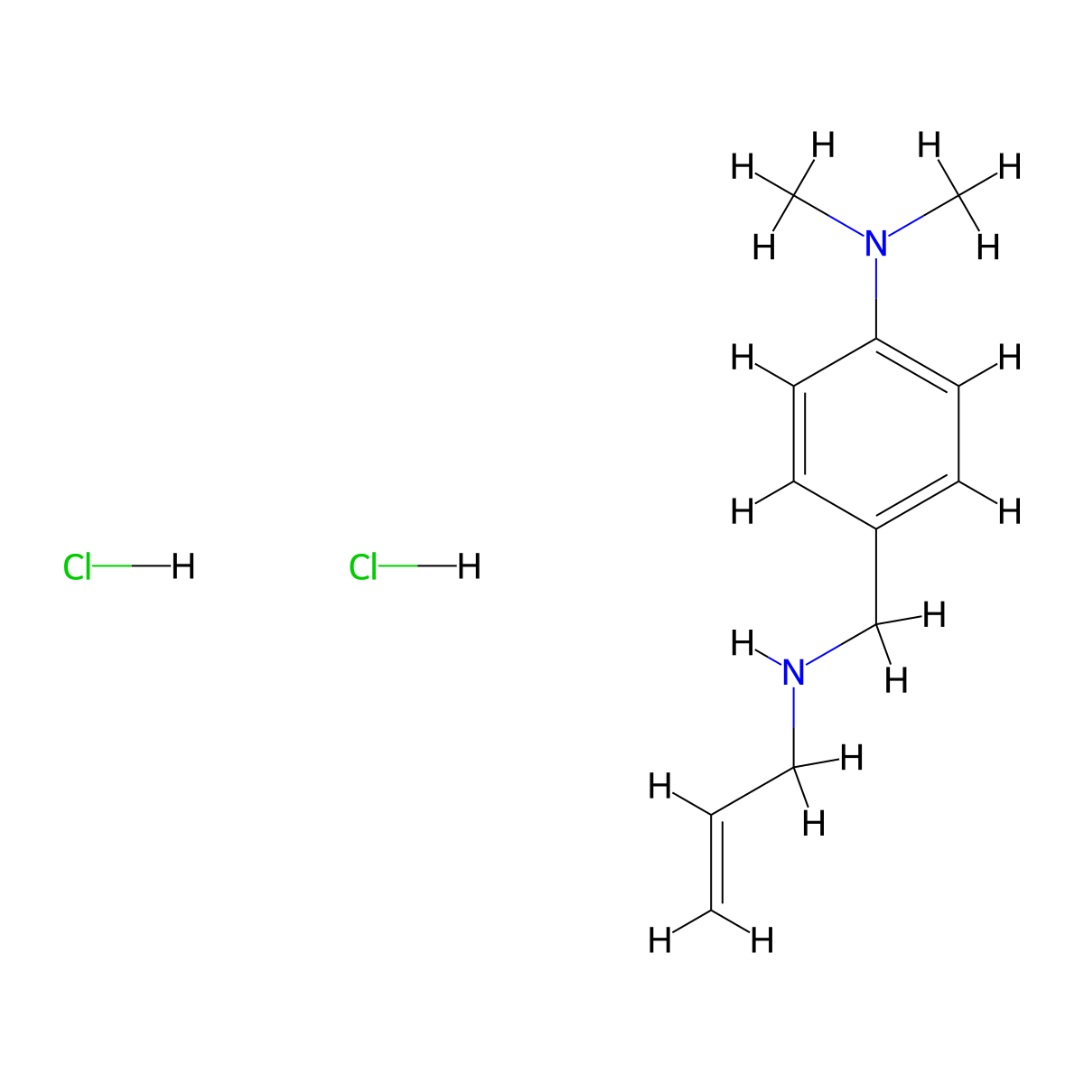 N,N-Dimethyl-4-{[(prop-2-en-1-yl)amino]methyl}aniline dihydrochloride molecular structure, CAS 1240567-27-4