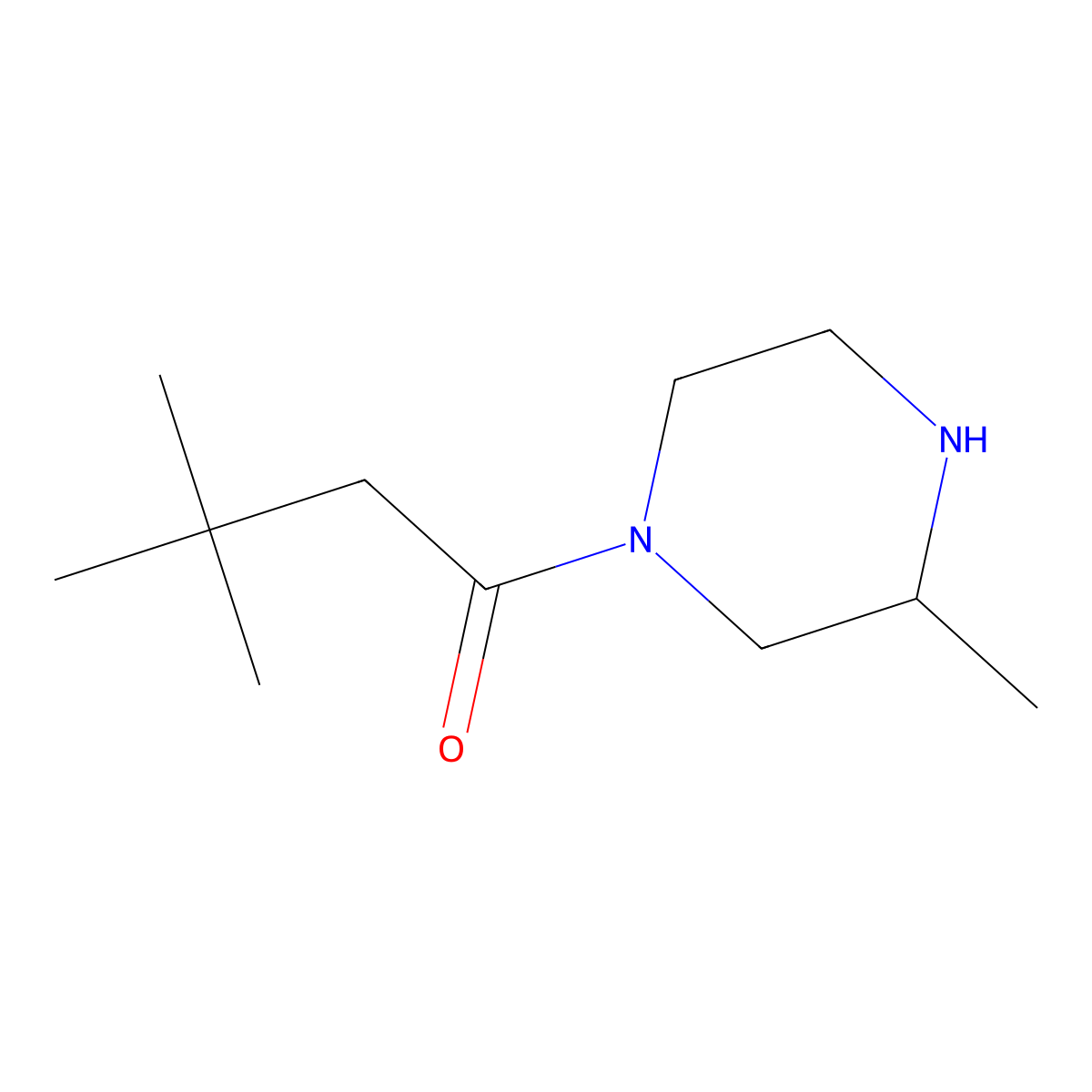 3,3-Dimethyl-1-(3-methylpiperazin-1-yl)butan-1-one molecular structure, CAS 1240567-38-7
