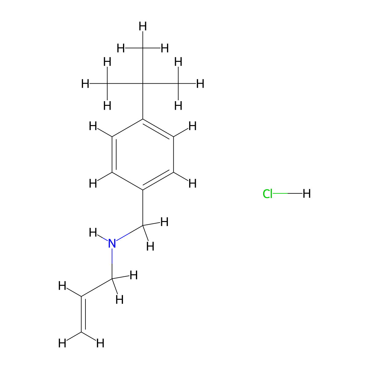 [(4-tert-Butylphenyl)methyl](prop-2-en-1-yl)amine hydrochloride molecular structure, CAS 1240567-42-3