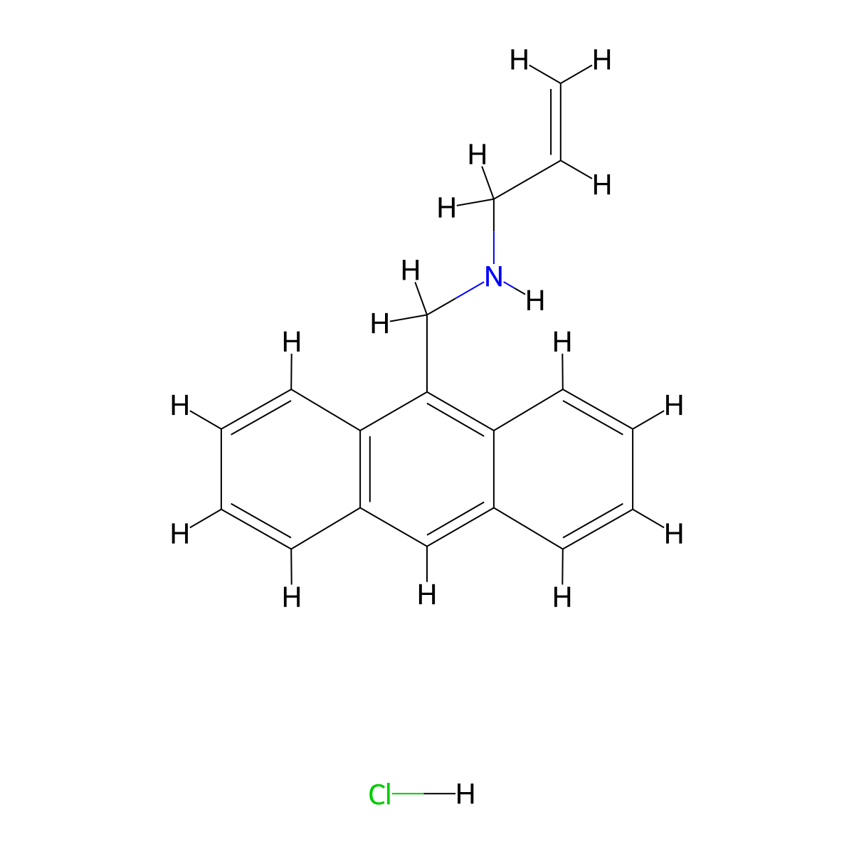 (Anthracen-9-ylmethyl)(prop-2-en-1-yl)amine hydrochloride molecular structure, CAS 1240567-46-7